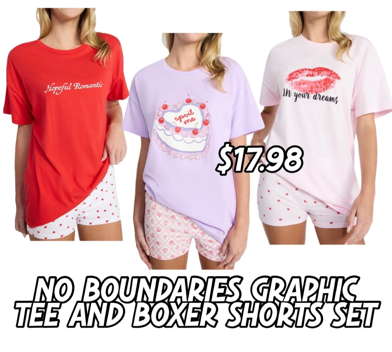 No Boundaries Sleep Graphic Tee and Boxer Shorts Set

#LTKFindsUnder50