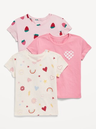 Softest Short-Sleeve Variety T-Shirt 3-Pack for Girls | Old Navy (US)