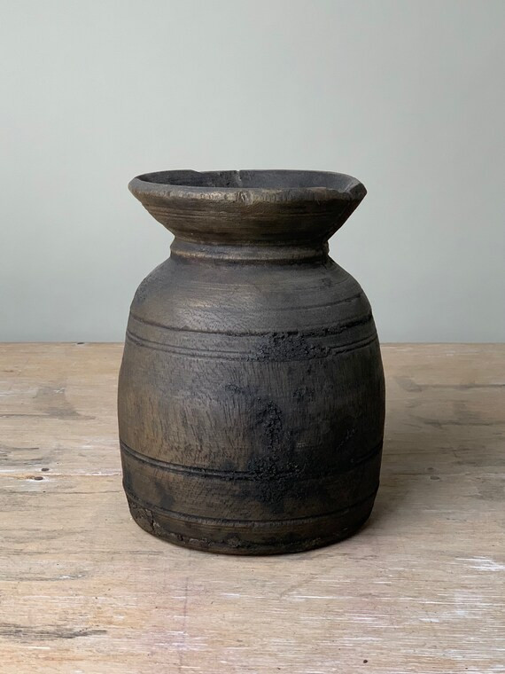 Small Dark Colored Wooden Vessel (Free Shipping) | Etsy (US)