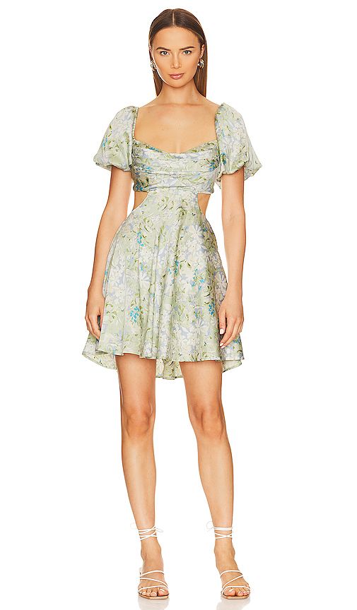 Clarita Dress in Green & Blue Floral | Revolve Clothing (Global)