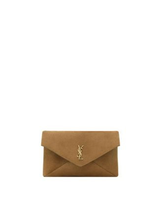 Saint Laurent Cassandre Large Envelope Pouch in Suede | Bloomingdale's (US)