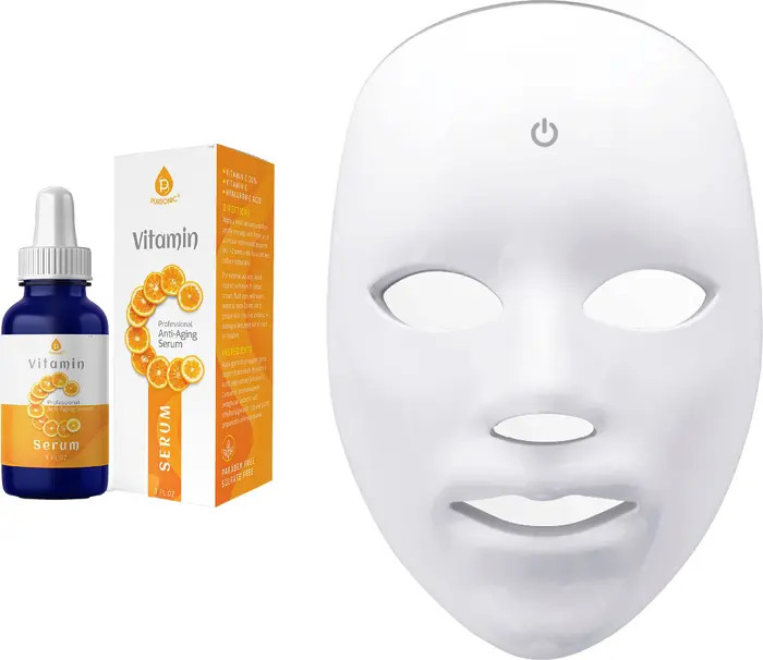 LED Skincare Bundle - 7-in-1 LED Light Therapy Face Mask + Vitamin C Serum | Nordstrom