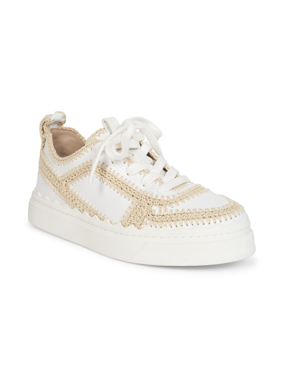 Lauren Woven Leather Sneakers | Saks Fifth Avenue