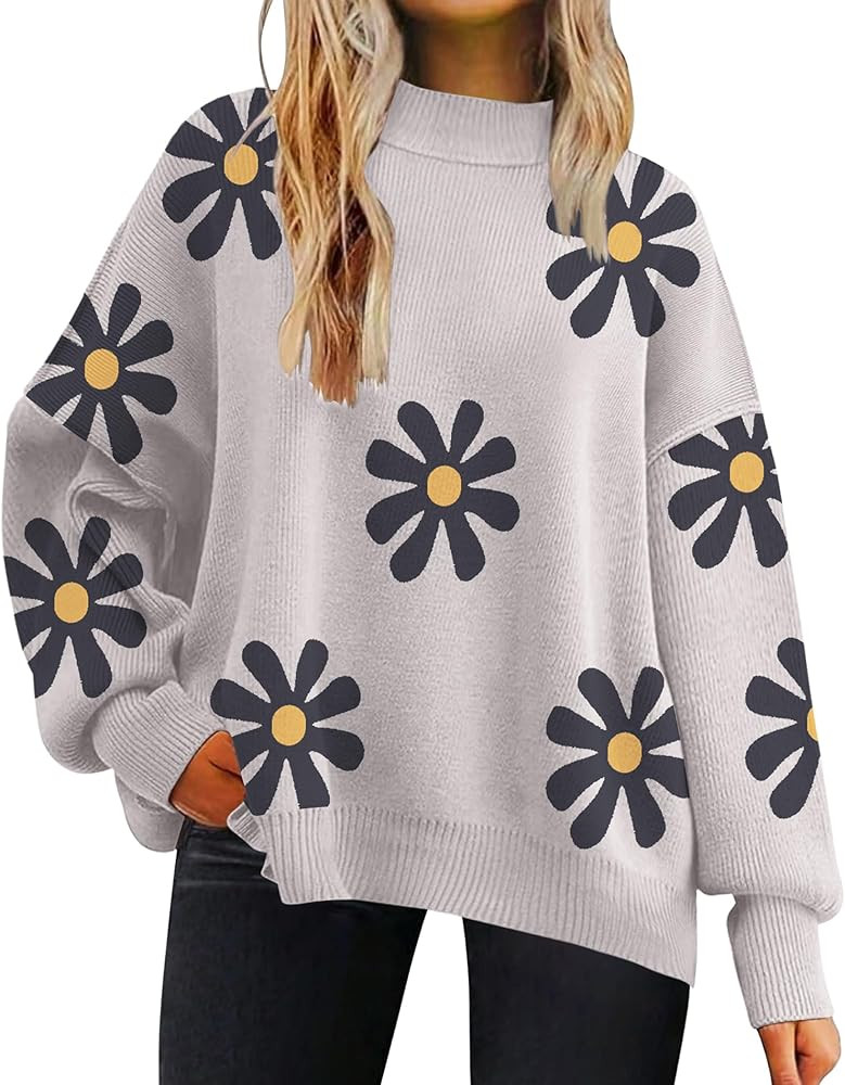 Zeagoo Sweaters for Women 2024 Fashion Trendy Long Sleeve Turtleneck Pullover Lantern Knit Sweate... | Amazon (US)