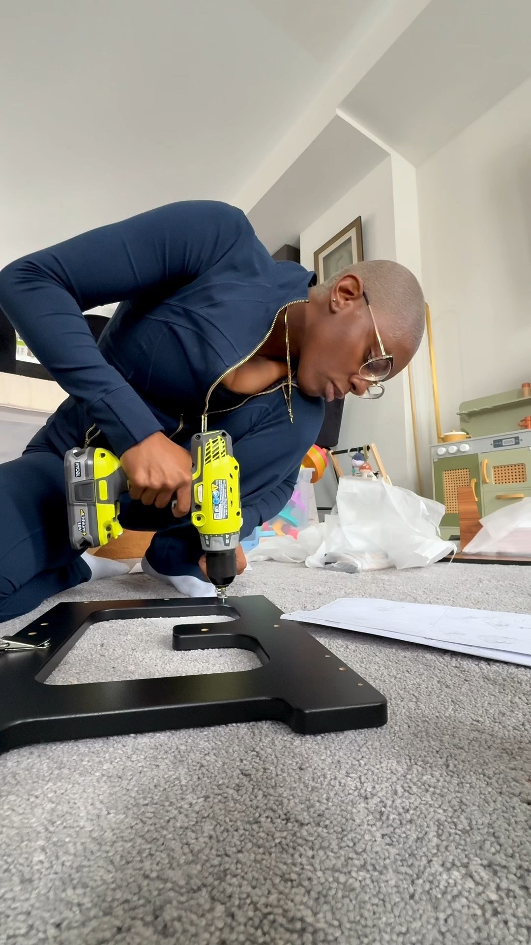 Just a single mom & her drill lol. This exact tower is from Amazon Canadaa