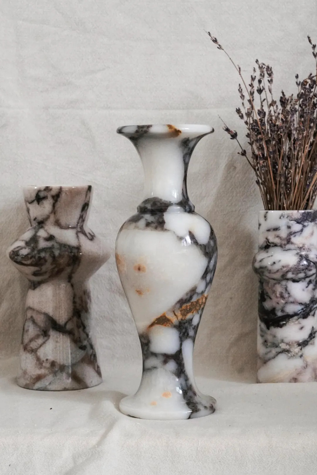French Style Viola Marble Vases, Japandi-style Home Decor,viola Marble Pot,minimalist Home Decor,... | Etsy (US)