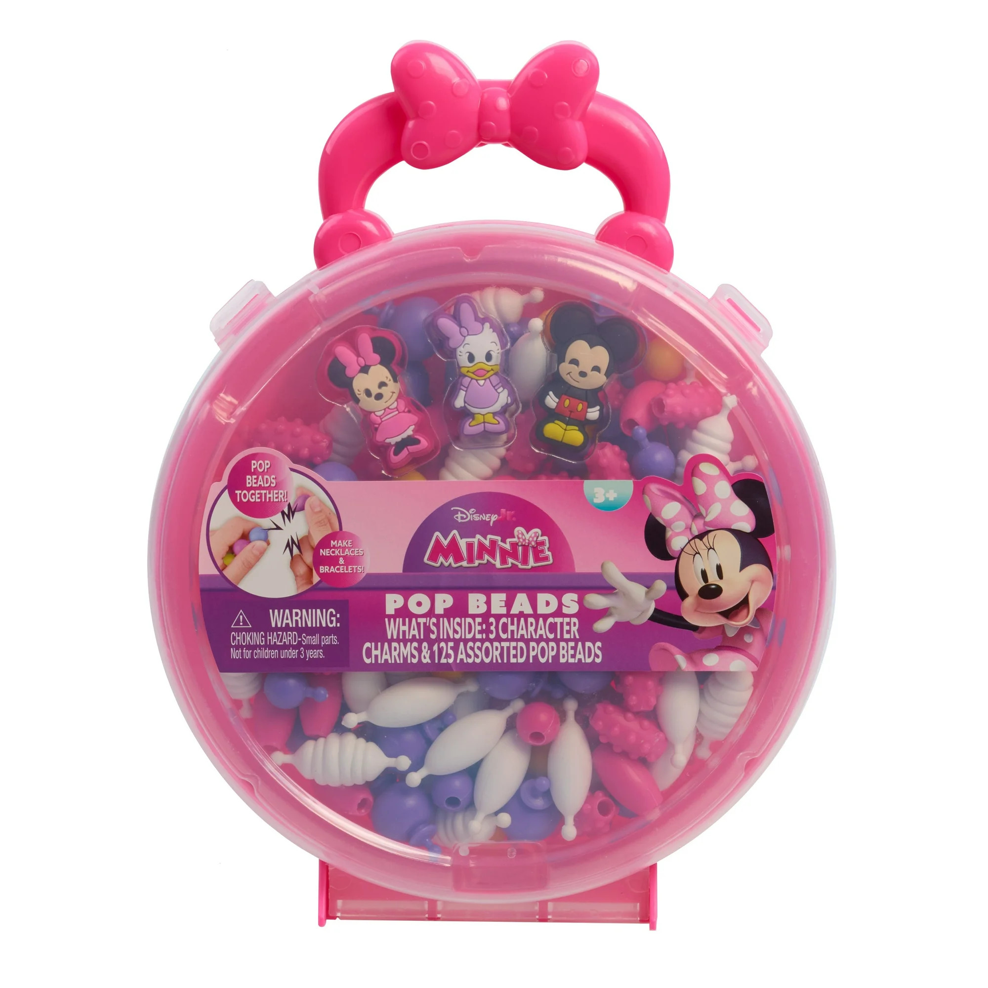 Disney Jr. Minnie Mouse Pop Beads, 253-Piece Jewelry Making Kit, Preschool Arts and Crafts | Walmart (US)
