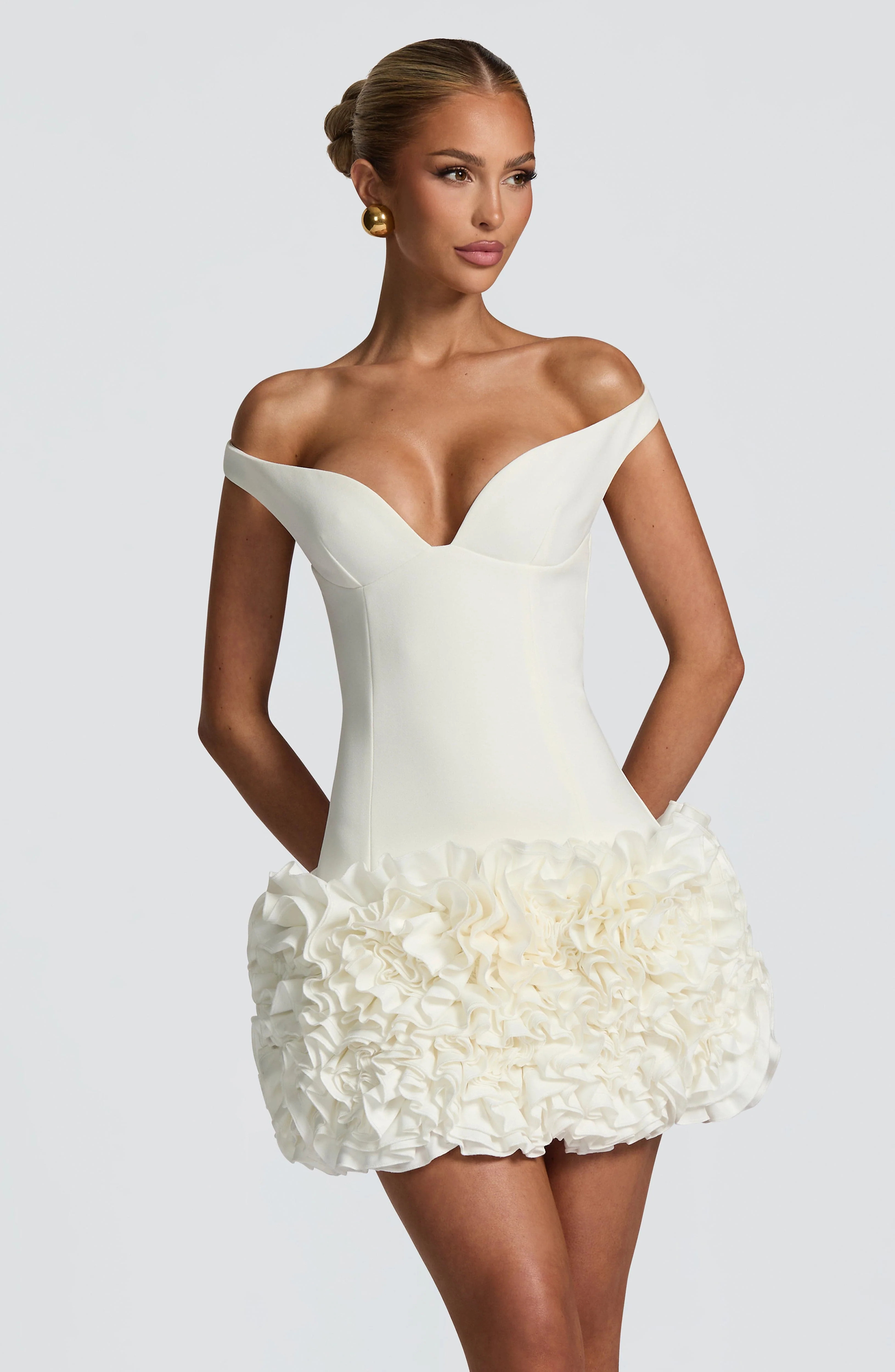 Aveta Mini Dress - Ivory | Babyboo (global)