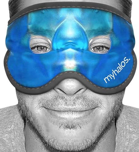Cooling Eye Mask - Reusable Gel Eye Mask Cold Pack - Our Ice Eye Mask Soothes Puffy Eyes & Dark Circles - Relieve Your Headaches & Sinus Pain with Cold Eye Mask & Eye Gel Mask Therapy - Halos | Amazon (US)