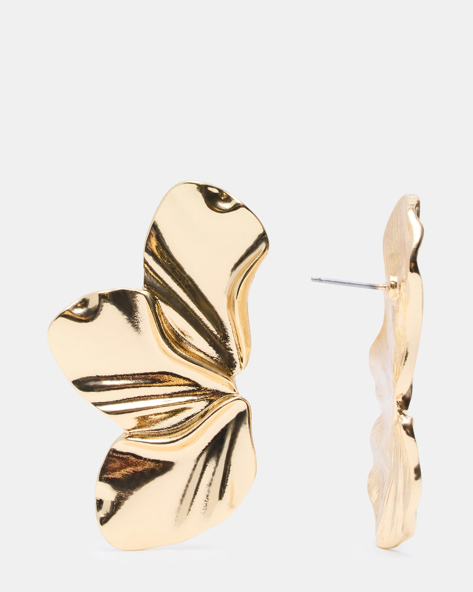 FLOWER Gold Large Women's Post Earrings | Steve Madden (US)