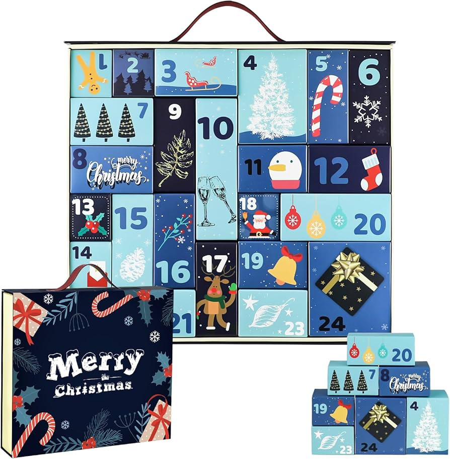 Christmas Advent Calendar 2025, Empty Advent Calendar to Till Yourself, 24 Days Christmas Countdo... | Amazon (US)