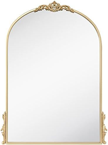 Hobby Lobby Home Decor Carved Elegant Gold Arch & Flourish Wall Mirror for Vanities, Living Rooms, E | Amazon (US)