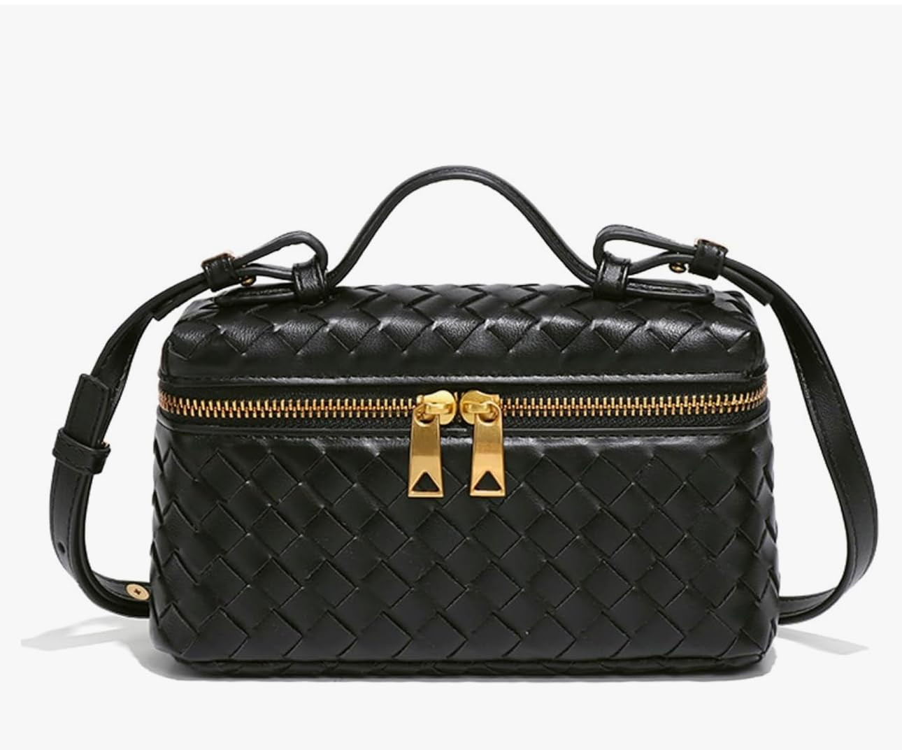 Trendy Woven Crossbody Purse Square Box Bags Women Shoulder Bag Cute Satchels Mini PU Leather Top... | Amazon (US)