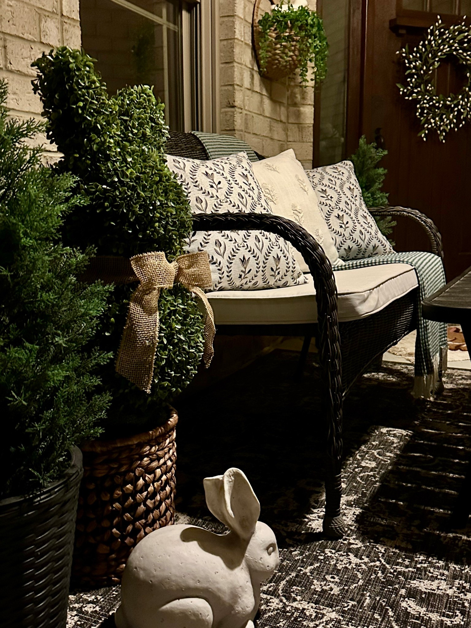 Easter/Spring Porch
#bunnytopiary
#easter

#LTKHome #LTKSeasonal