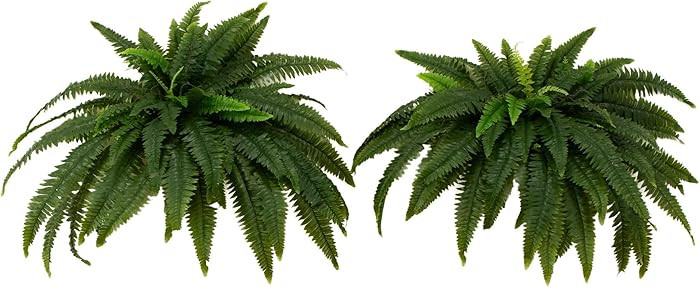 Nearly Natural 48-in UV Resistant Artificial Boston Fern, Set of 2, Large Hanging Fake Plant Wall... | Amazon (US)