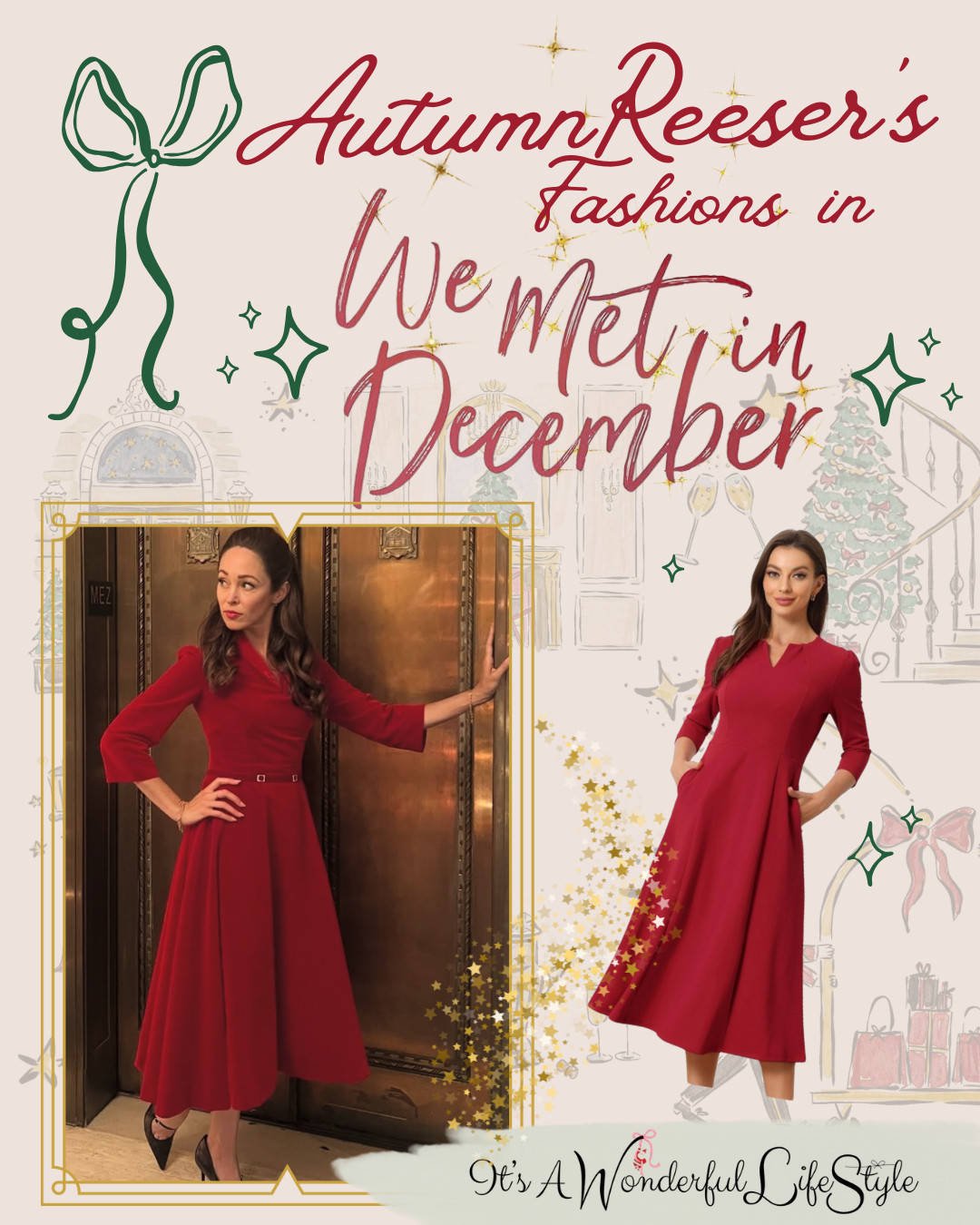 Get Autumn Reeser’s stunning red-dress lookalikes inspired by her festive style in We Met in December, the new Hallmark Countdown to Christmas movie!

While her exact dress was a custom design, I rounded up several beautiful, similar options so you can capture that same elegant holiday charm.

Seeing Autumn in this red dress reminds me of one of my favorite movies of hers, "Love at the Thanksgiving Day Parade." Very Vintage, Classic, and Chic.

Tap to shop her festive looks. 

 #LTKCyberWeek #LTKHoliday #LTKSeasonal