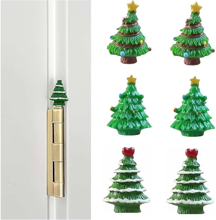 Weihnachtsbaum-Scharnier-Dekoration, Mini-Weihnachtsbaum-Türscharnierköpfe, dekorative Topper, ... | Amazon (DE)
