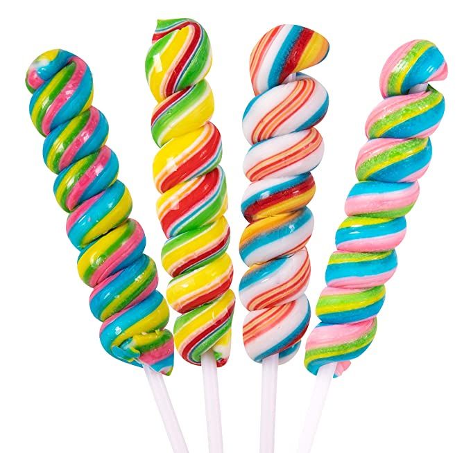 Narwhal Novelties - Mixed Fruit Flavor Twist Lollipops Candy Suckers | Fat-Free Fruit Allergy Fri... | Amazon (US)