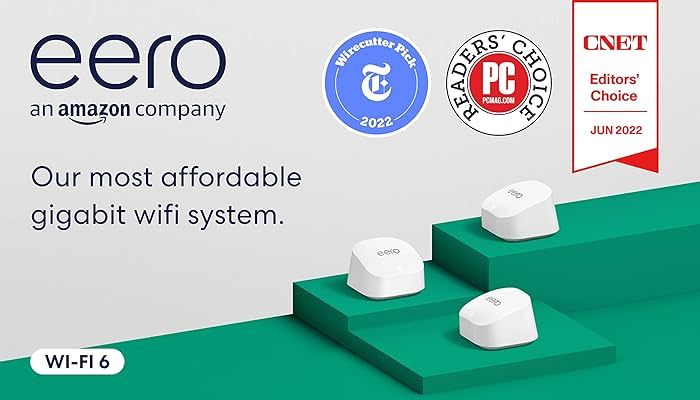 Amazon eero 6+ mesh Wi-Fi system | Fast and reliable gigabit speeds | connect 75+ devices | Cover... | Amazon (US)