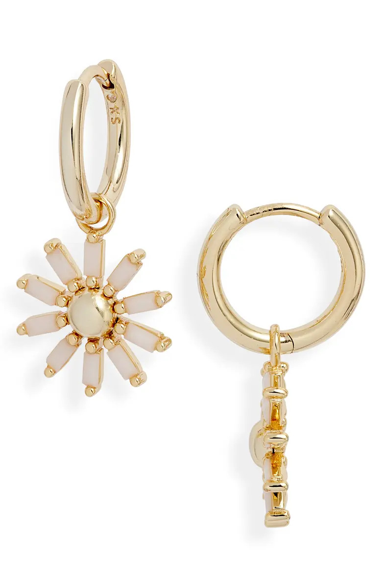 Madison Daisy Drop Huggie Hoop Earrings | Nordstrom