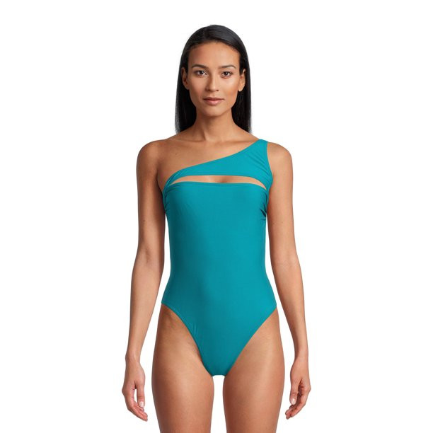 Social Angel Women's Harper One Shoulder Cut Out One Piece | Walmart (US)