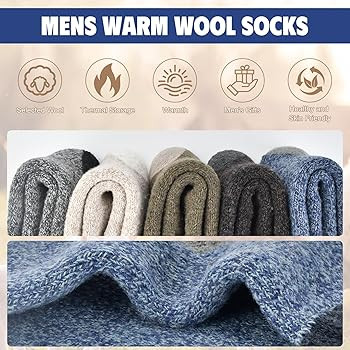 Stocking Stuffers for Men 5 Pairs Warm Wool Mens Socks, Christmas Gifts for Men Him, Personalized... | Amazon (CA)