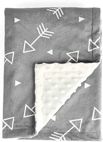BORITAR Baby Blanket Super Soft Minky with Double Layer Dotted Backing, Little Grey Arrows Printe... | Amazon (US)