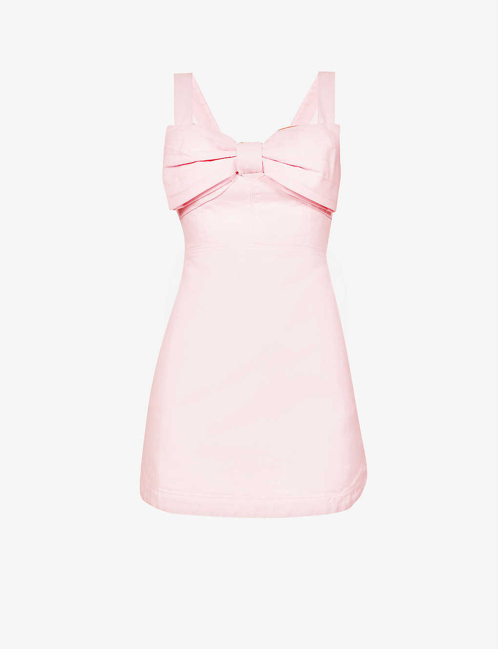 Bow-embellished sleeveless denim mini dress | Selfridges