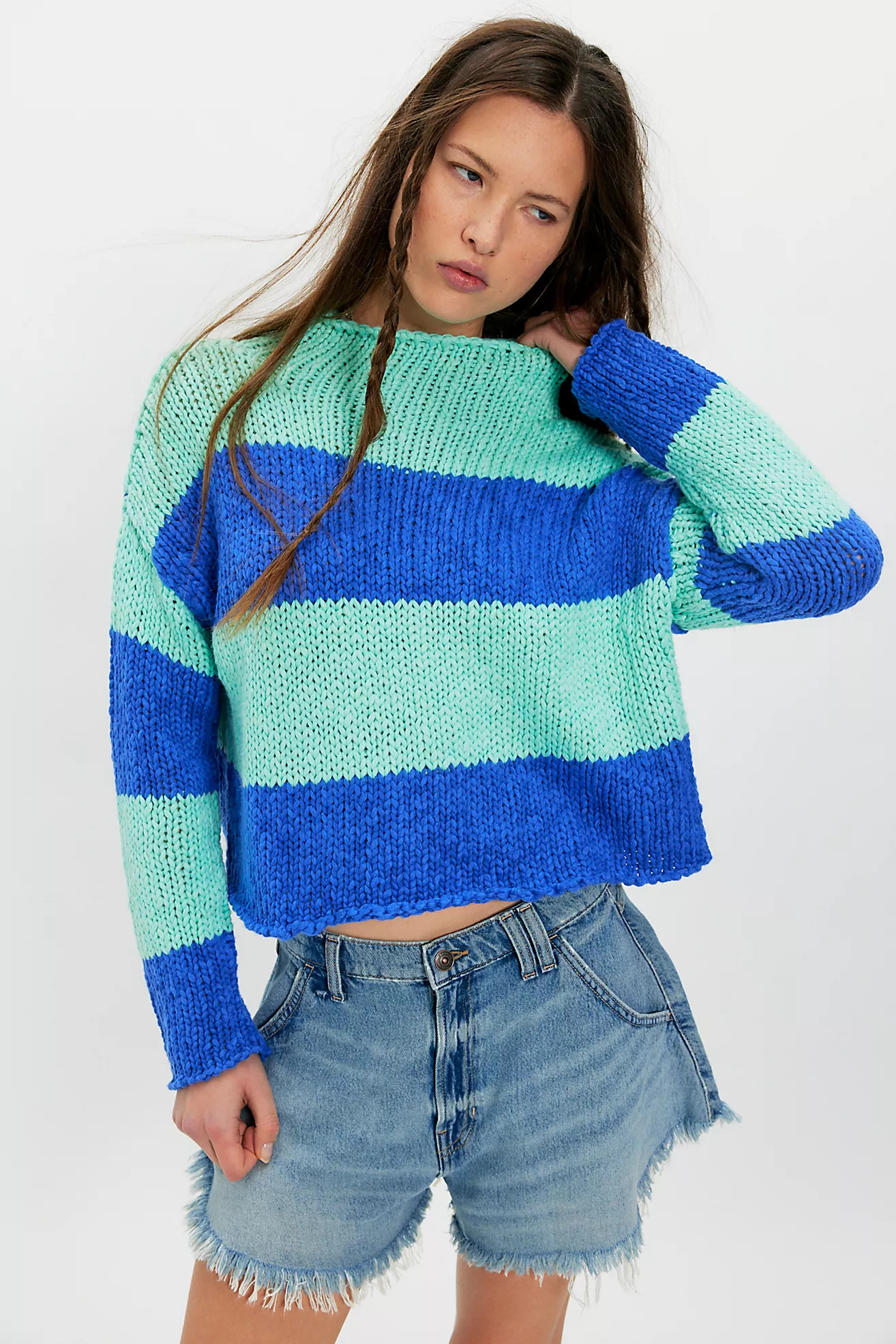 Opal Rollneck Knit Stripe Sweater | Free People (Global - UK&FR Excluded)
