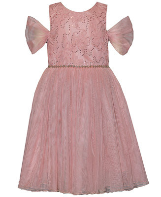 Bonnie Jean Little and Toddler Girls Cold Shoulder Ballerina Party Dress - Macy's | Macy's