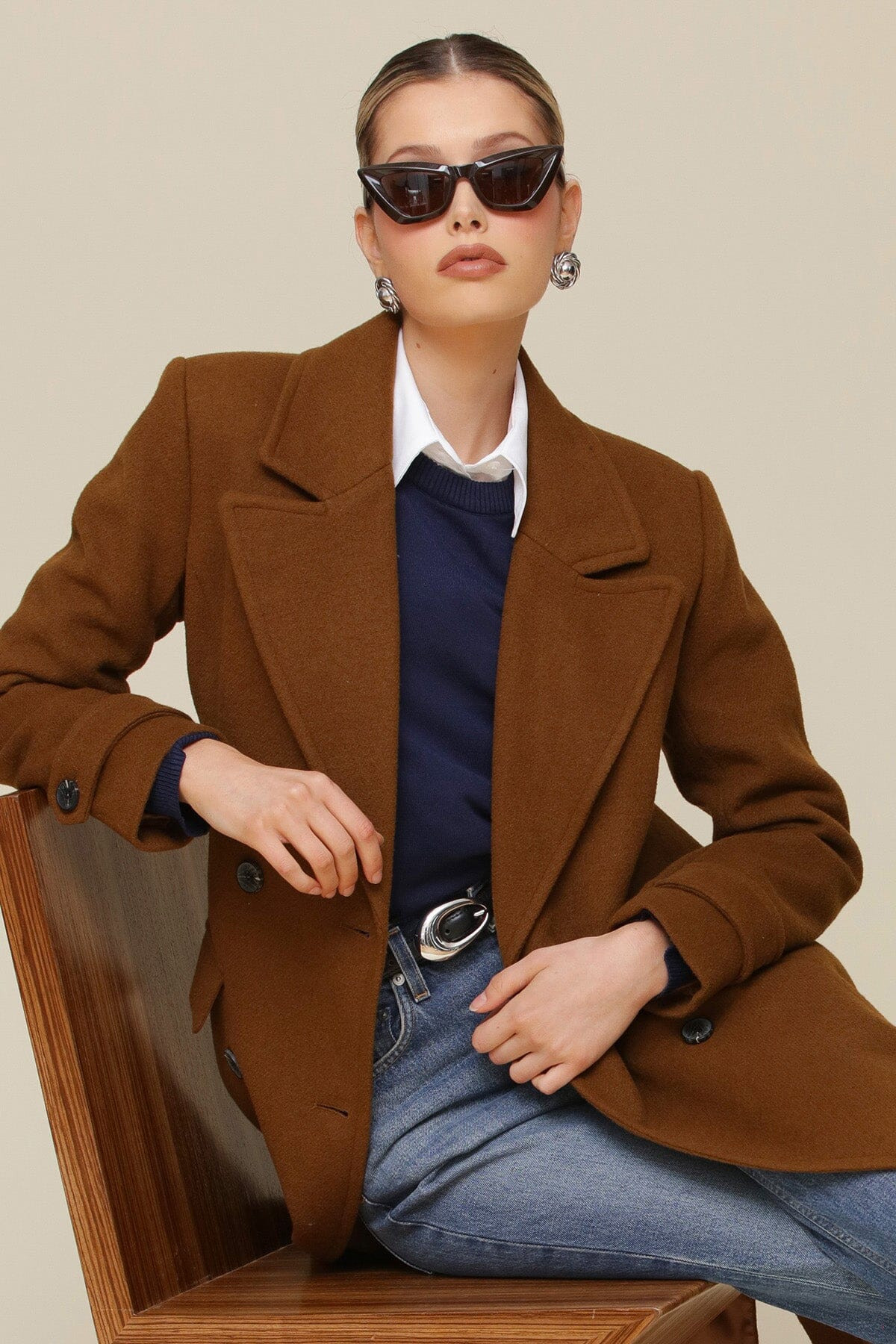 Wool Blend Tailored Maxi Coat | Avec Les Files