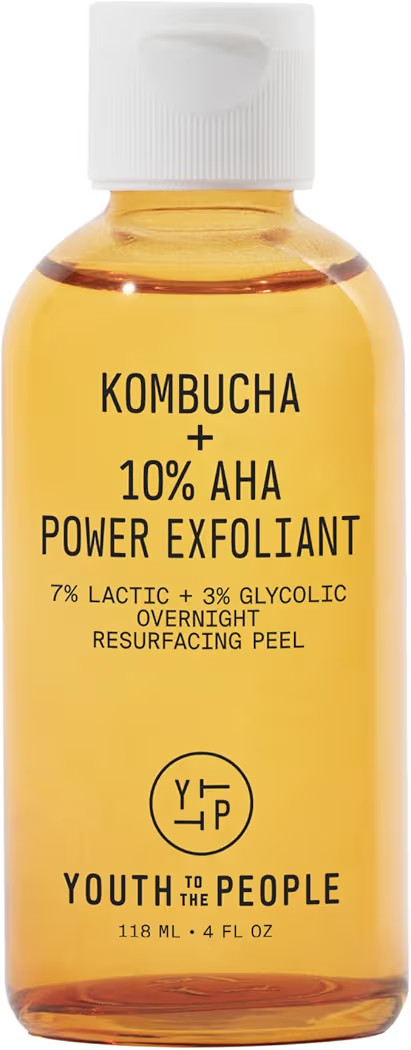 Youth To The People Kombucha + 10% AHA Power Exfoliant (4 fl oz), Overnight Resurfacing Peel, Hel... | Amazon (US)