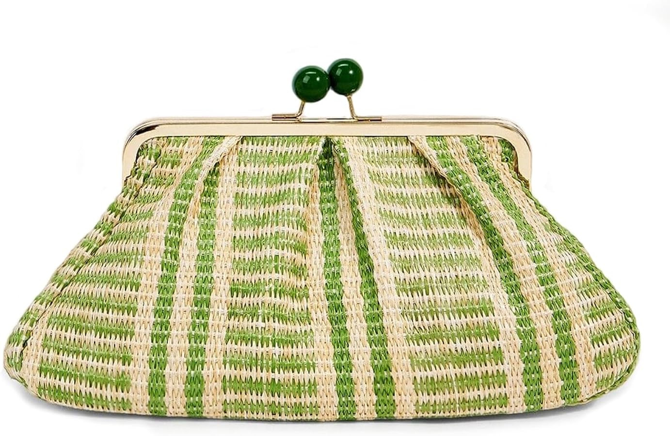 Straw Clutch Purse for Women, Classic Beach Clutch,Woven Summer Bag, Dumpling Wicker Handbag for ... | Amazon (US)