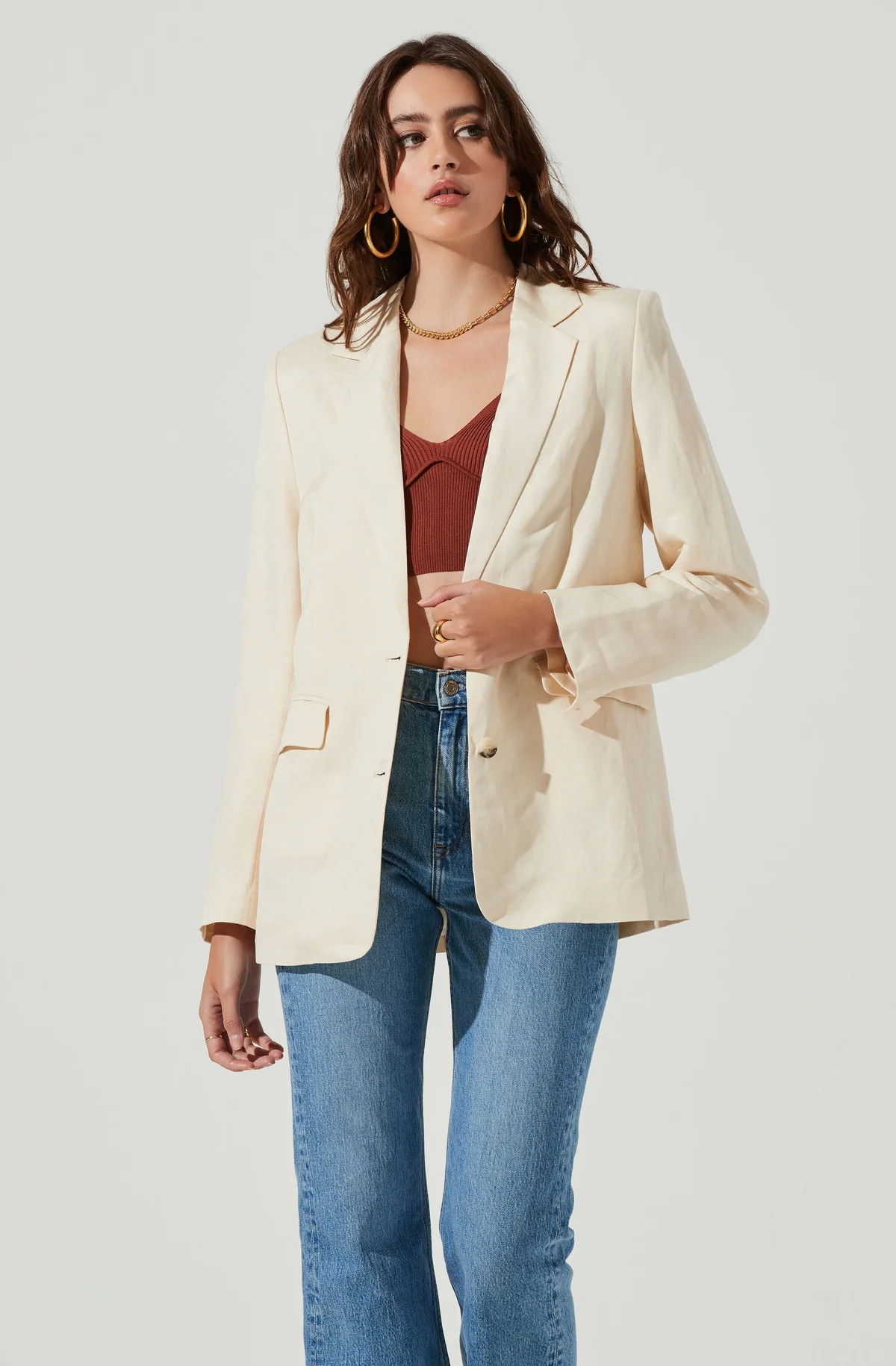 Rio Oversized Linen Blazer | ASTR The Label (US)
