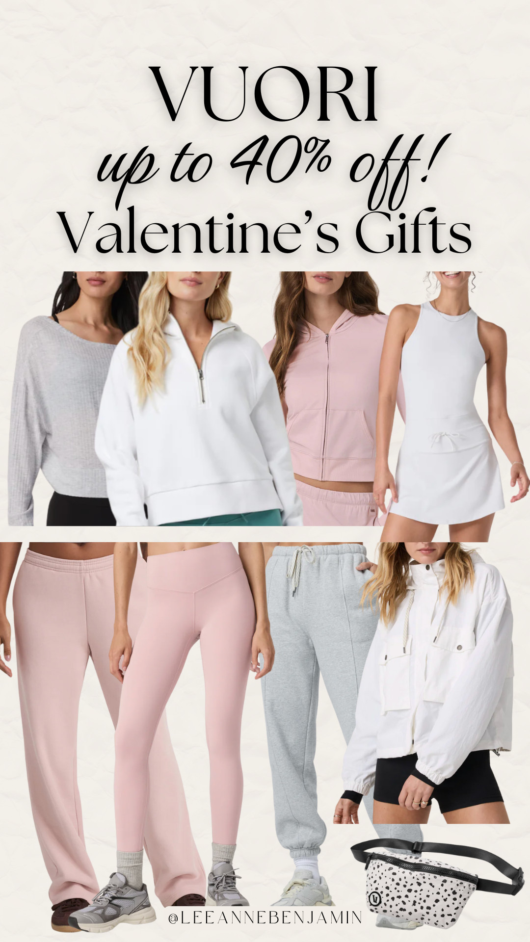 up to 40% off Vuori items that would be perfect for a Valentine's day suprise! Sizing is limited so act fast!  

 #LTKValentine #LTKActive #LTKSaleAlert