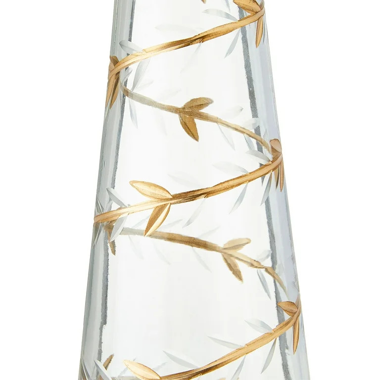 My Texas House Glass Cone Christmas Tabletop Decor, Gold, 14 in | Walmart (US)