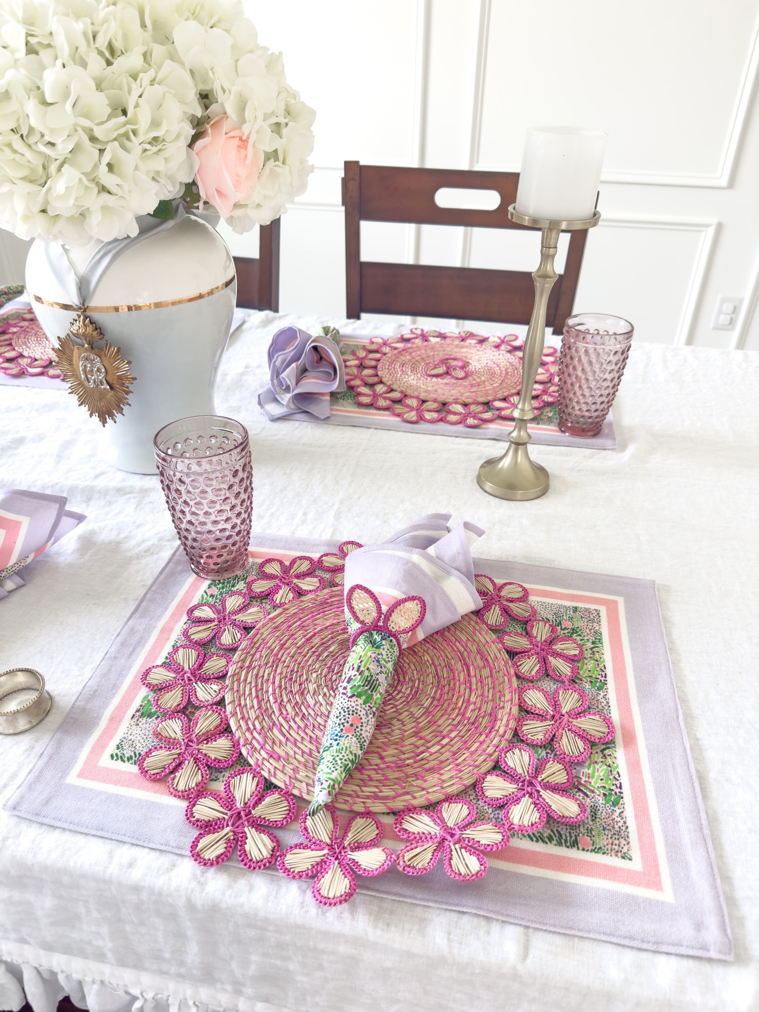 Both placemat and napkin ring or blush pink
Easter tablescape woven placemat, small business Easter, bunny, napkin, ring grand millennial

#LTKFindsUnder100 #LTKHome #LTKFindsUnder50