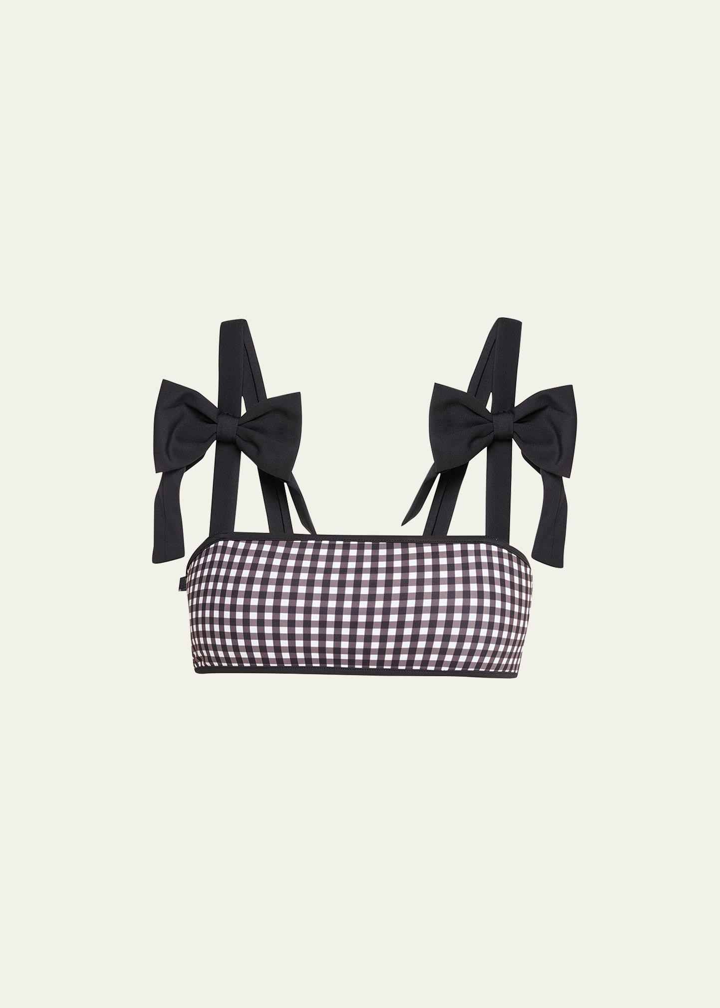 Caroline Constas Matty Gingham Bikini Top | Bergdorf Goodman