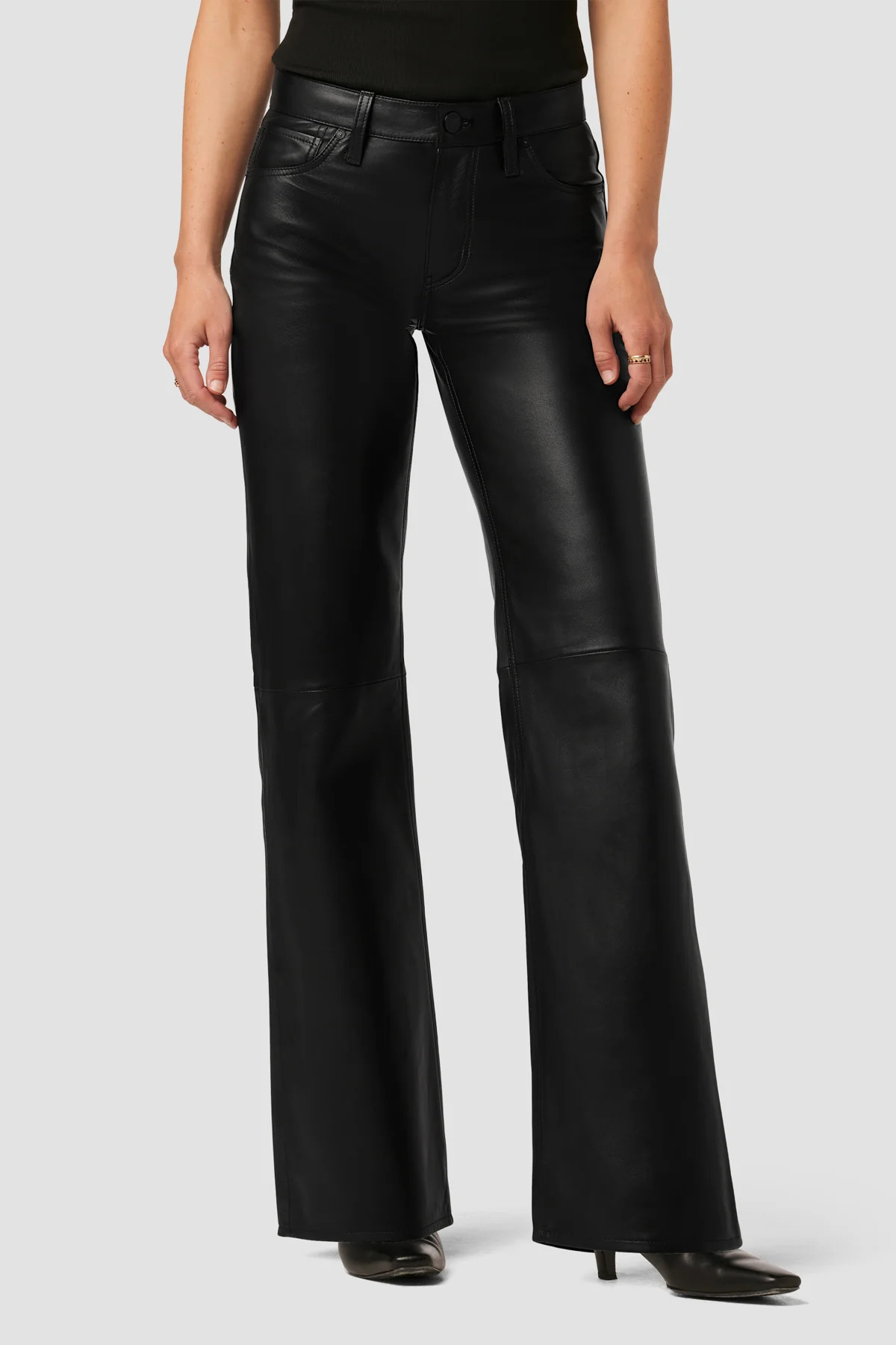 Rosie High-Rise Wide Leg Leather Pant | Hudson Jeans