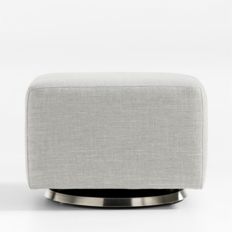 Milo Grey Upholstered Nursery Ottoman + Reviews | Crate & Kids | Crate & Barrel