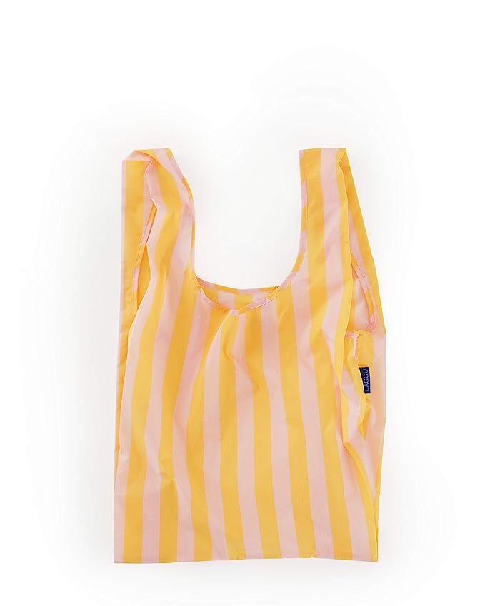 BAGGU Standard Reusable Shopping Bag, Ripstop Nylon Grocery Tote or Lunch Bag, Recycled Marigold ... | Amazon (US)