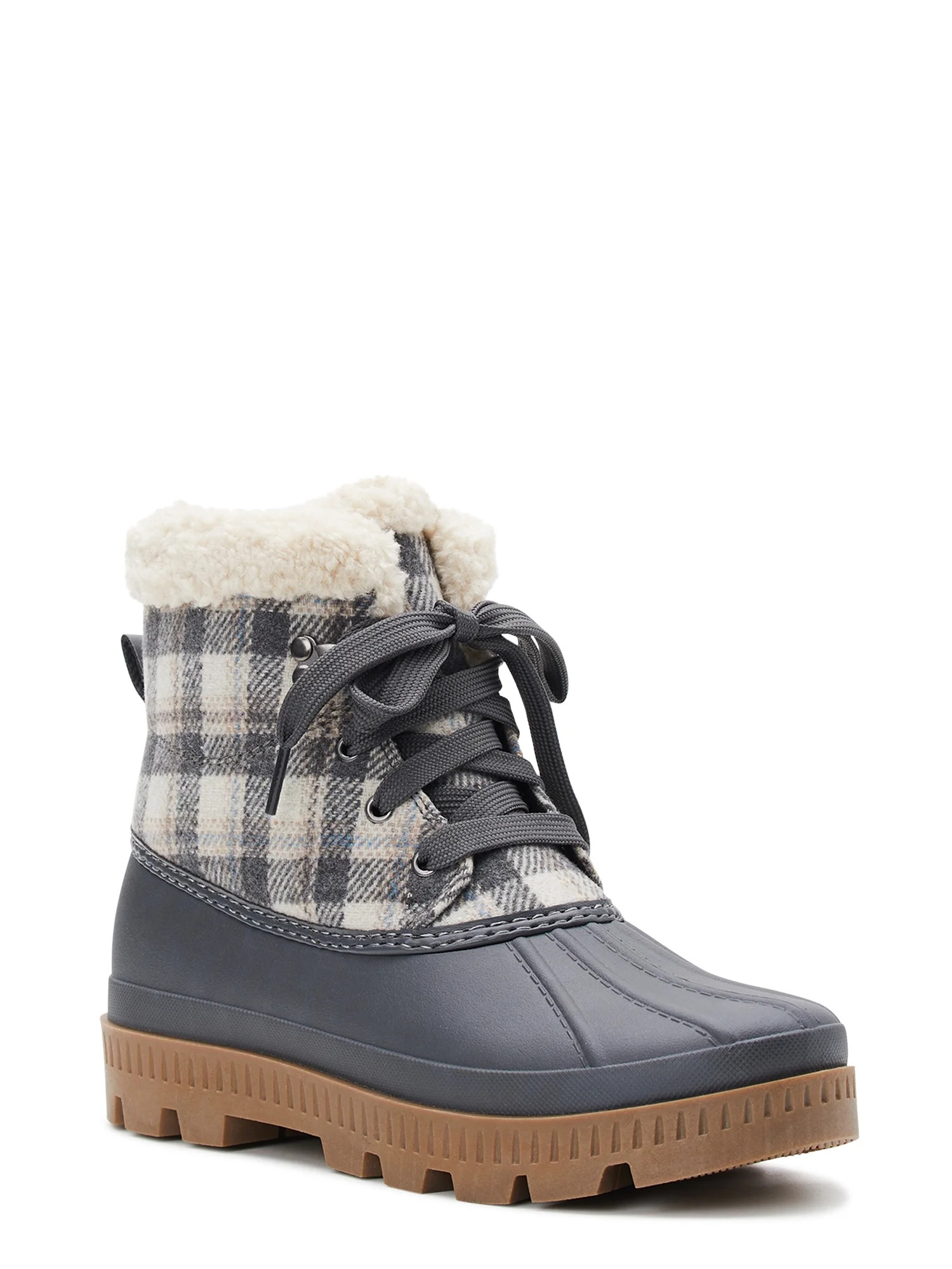 Time and Tru Women’s Plaid Duck Boots | Walmart (US)