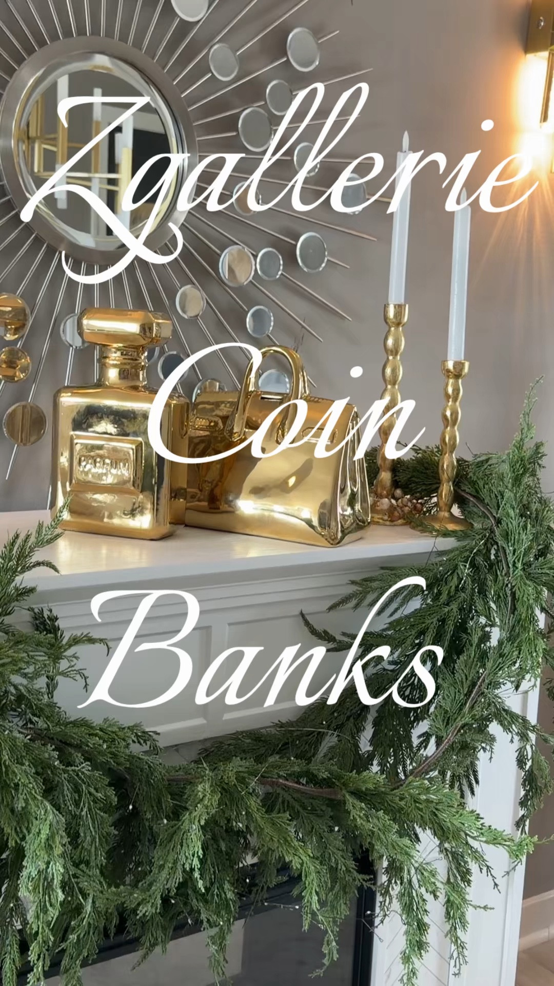 Coin banks in gold perfume style bottle and purse 

#LTKHome #LTKSaleAlert #LTKU