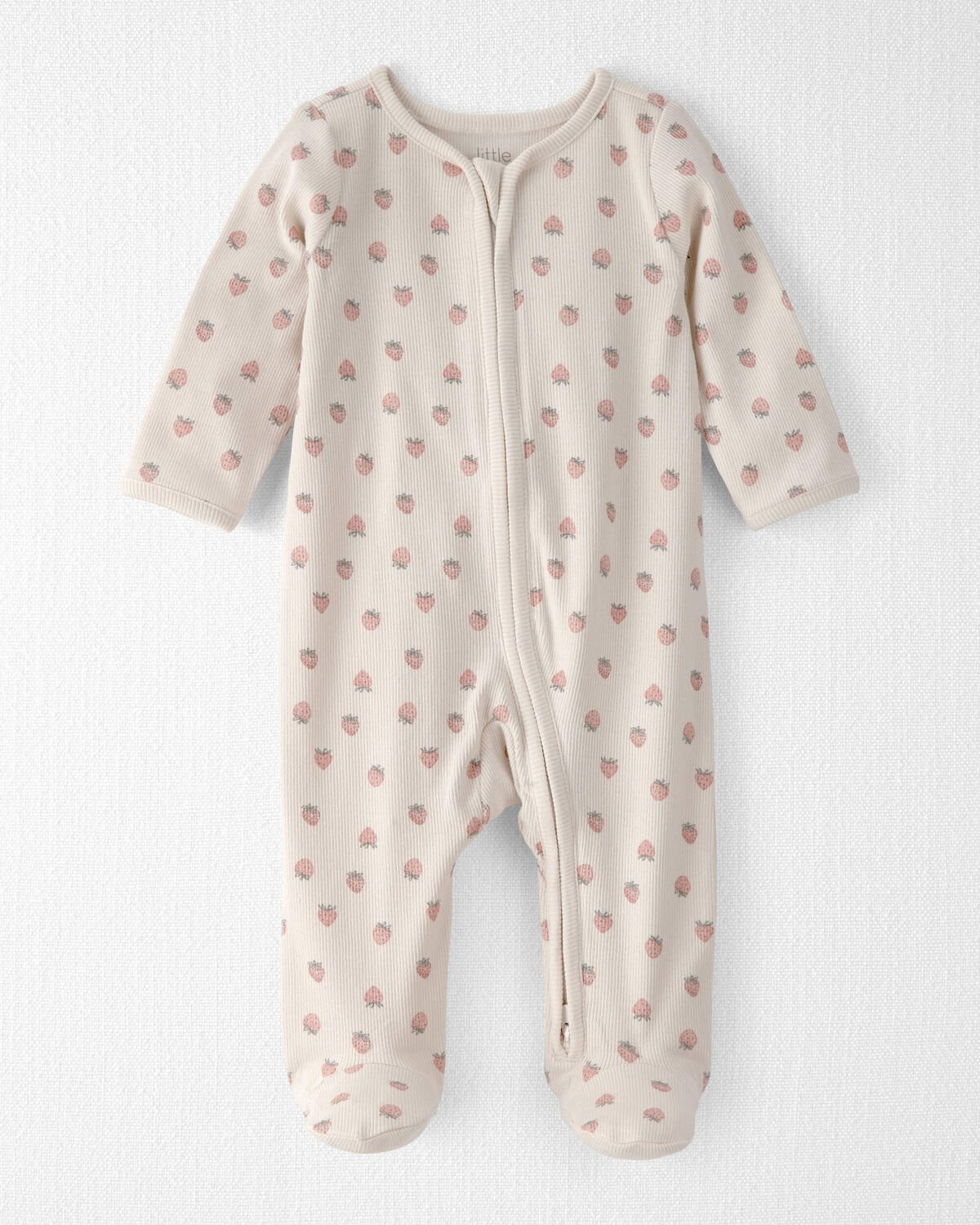 Baby Girl Organic Cotton Sleep & Play Pajama in Strawberry | Carter's Inc
