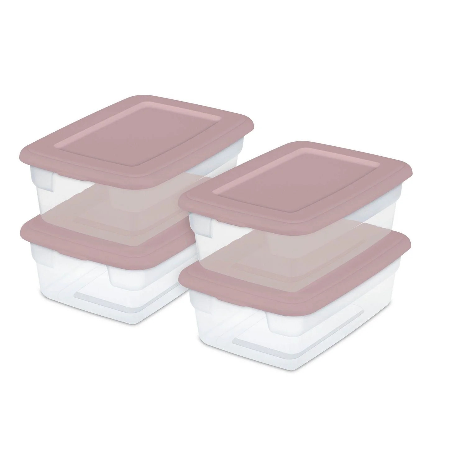 Sterilite Set of (4) 11.4L Storage Boxes - Pink | Walmart (US)