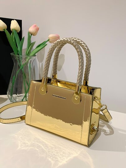 Mini Metallic Braided Detail Square Bag
       
              
              CA$28.70        
   ... | SHEIN