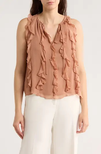 Halogen® Ruffle Sleeveless Top | Nordstromrack | Nordstrom Rack