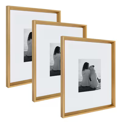 Kate and Laurel Gold Plastic Picture Frame (8-in x 10-in) | Lowe's