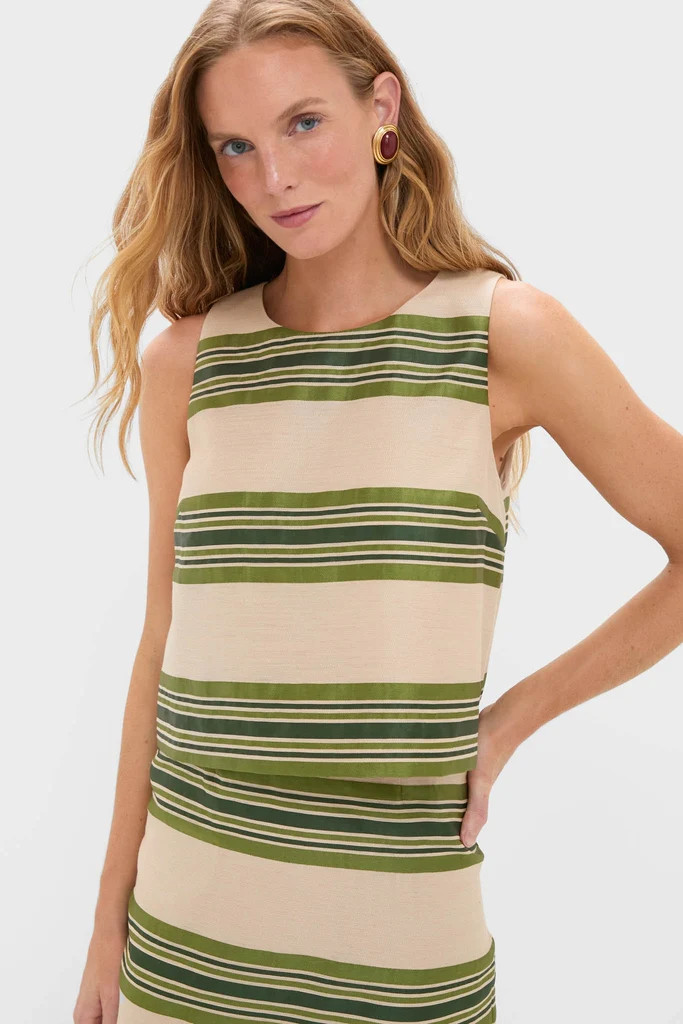 Satin Stripe Kerri Top | Tuckernuck (US)