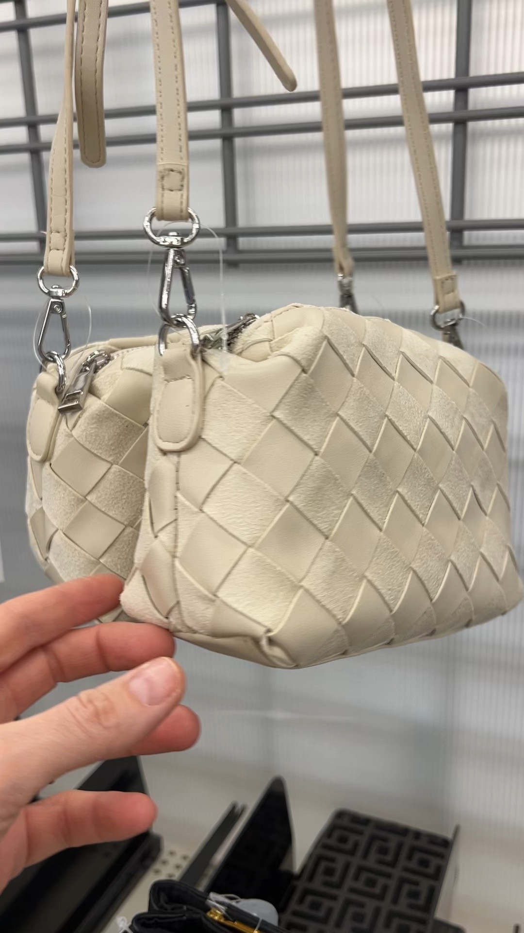 Walmart woven purse, I have the black, these are so nice and expensive looking! 